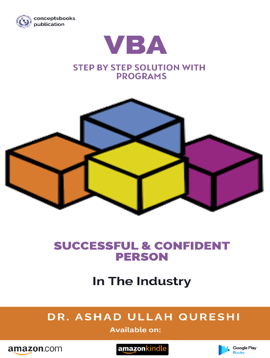 VBA Step By Step Solution with Programs book